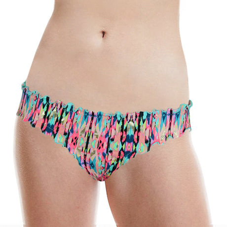 Image for Women's Ruffled Printed Bikini Bottom,Multi
