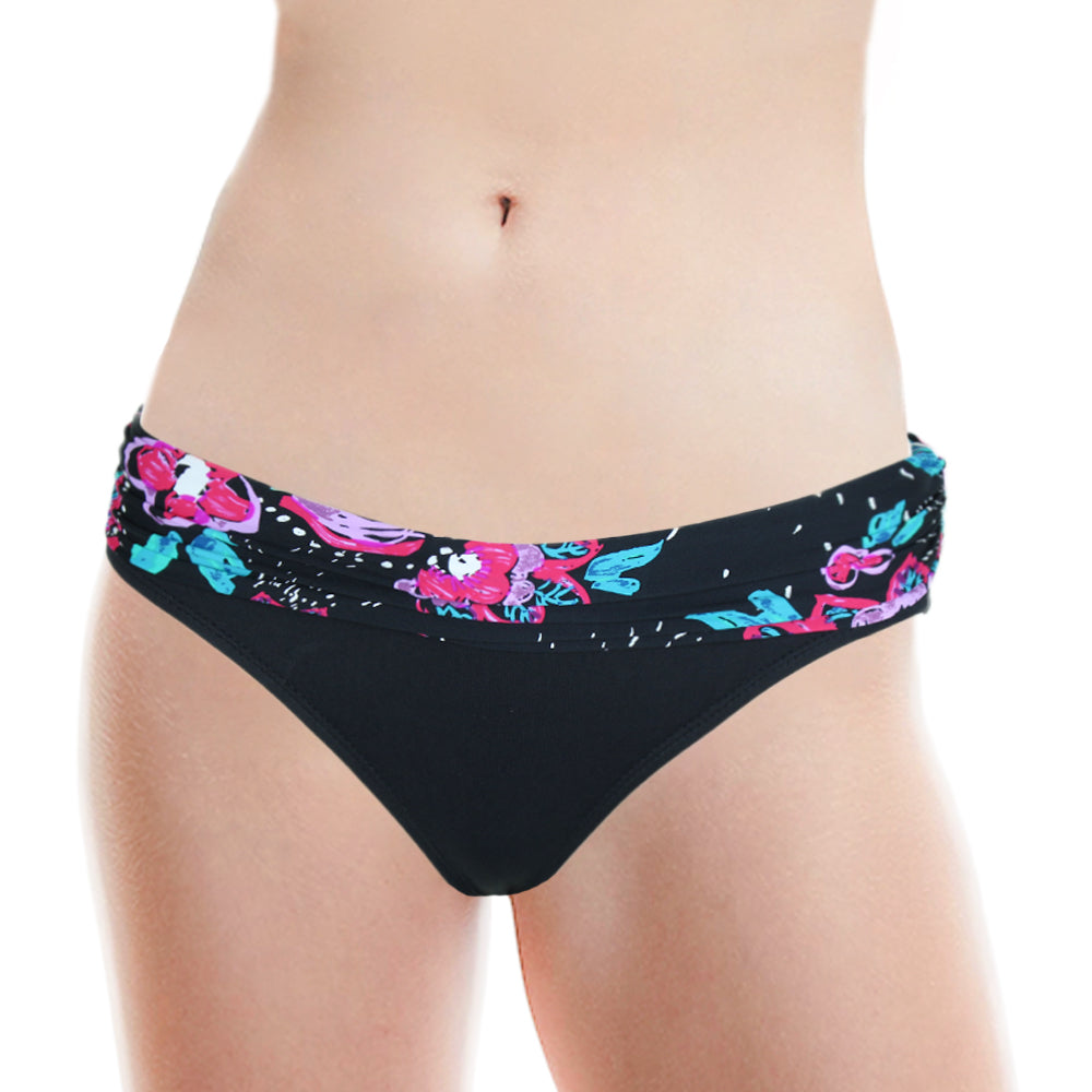 Image for Women's A Wrap Fold-Over Bikini Bottom,Black