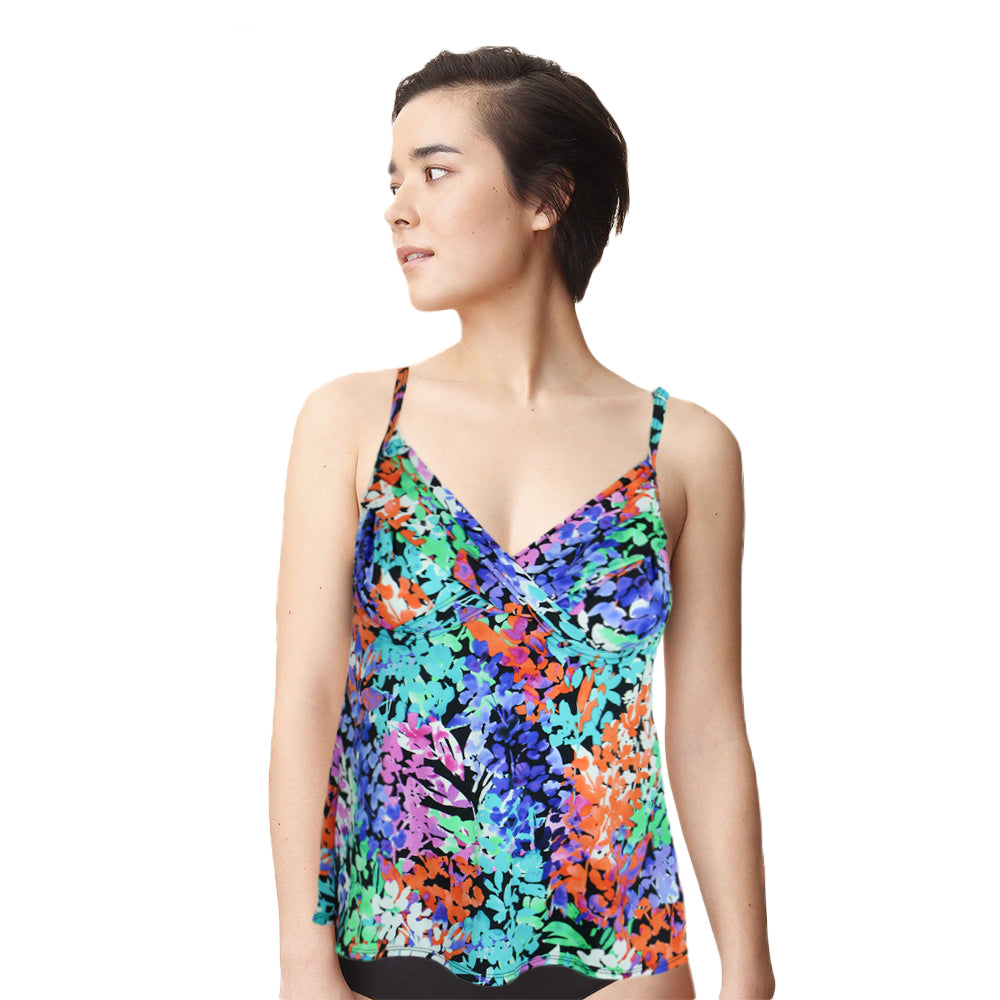 Image for Women's Dream Garden Floral-Print Tankini Top,Multi