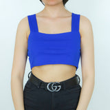 Image for Women's Strappy-Back Crop Top,Dark Blue