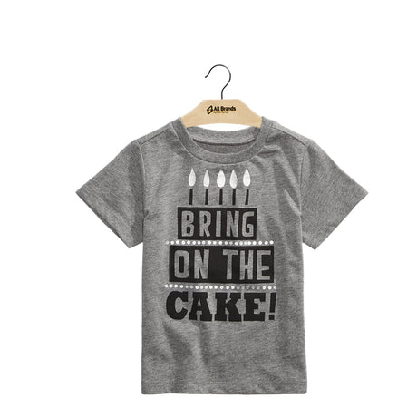 Image for Kids Boy Cake-Print T-Shirt,Grey
