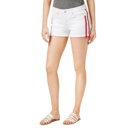 Image for Women's  Striped & Faded Denim Shorts
