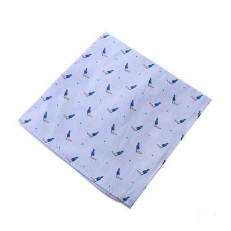 Image for Men'S Toucan Printed Work Wear Pocket Square,Blue