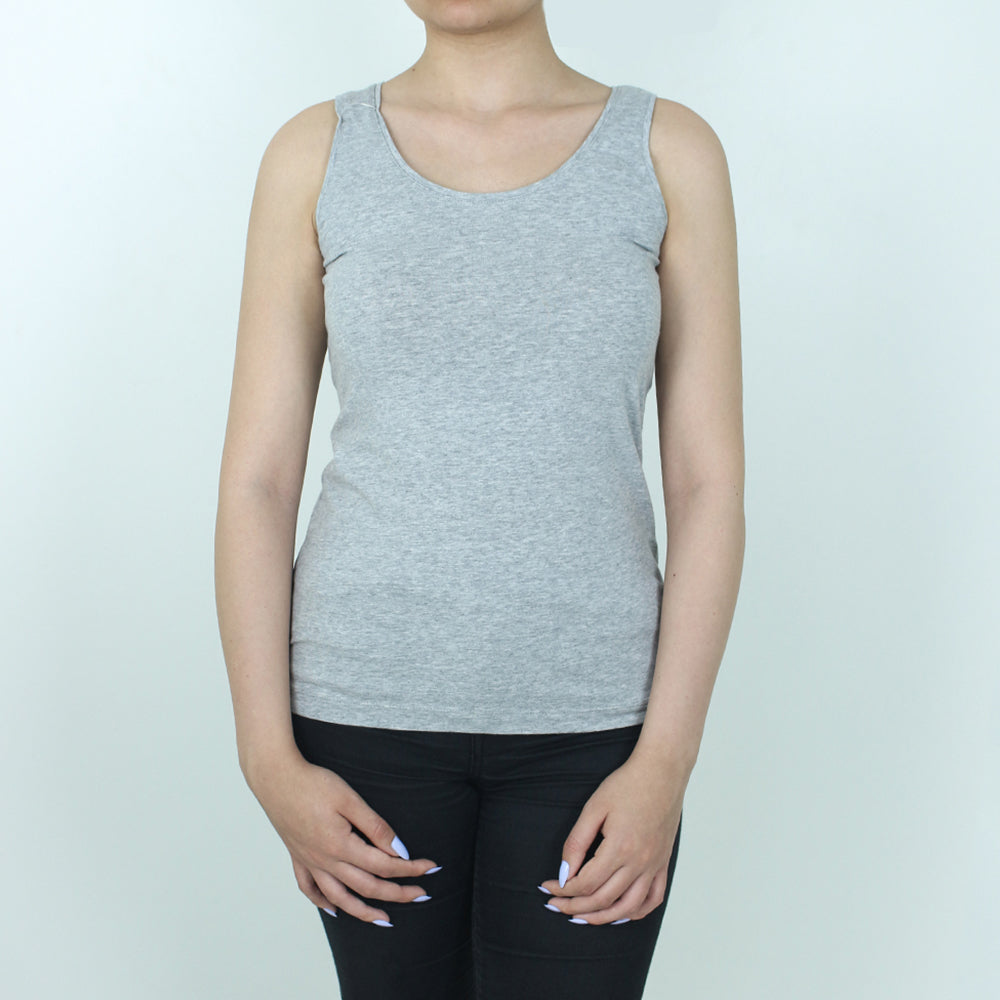 Image for Women's Sleeveless Plain Top,Grey