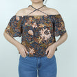 Image for Women's Cold Shoulder Satin Top,Multi