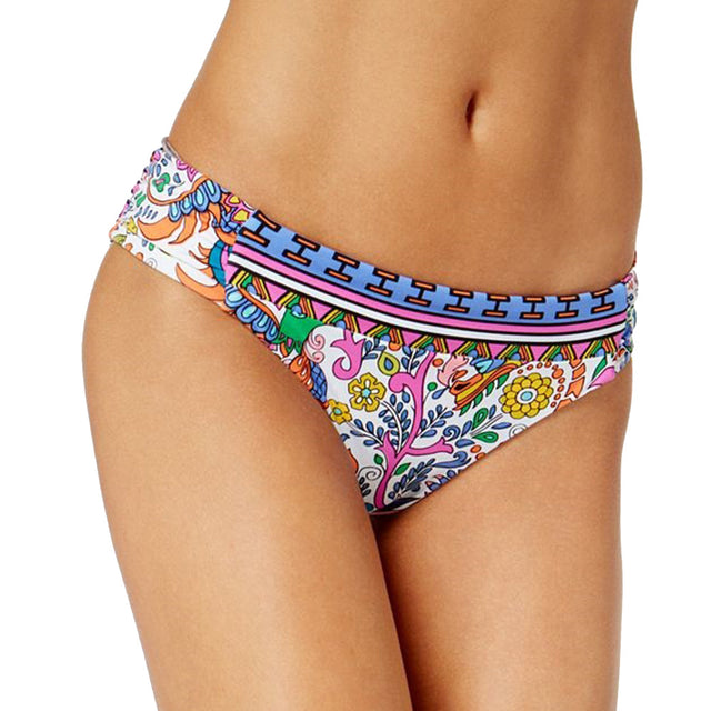 Image for Women's Paisley-Print Shirred Hipster Bikini Bottom,Multi