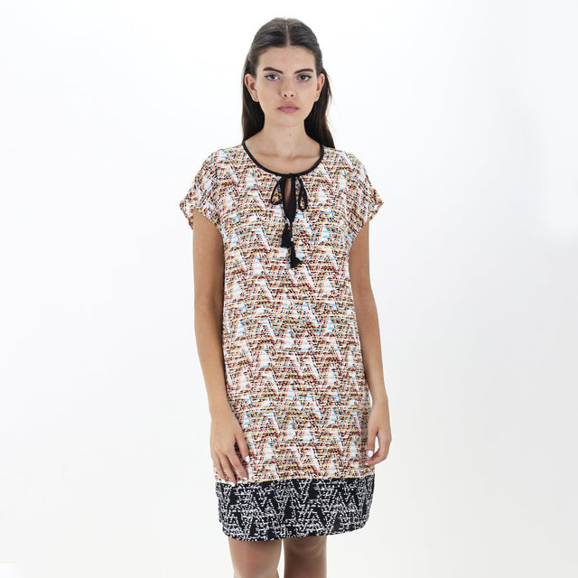 Image for Women's Keyhole-Neck A-Line Dress,Multi