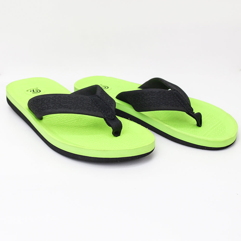 Kids Boy Textile One Finger Slippers,Neon Green – All Brands