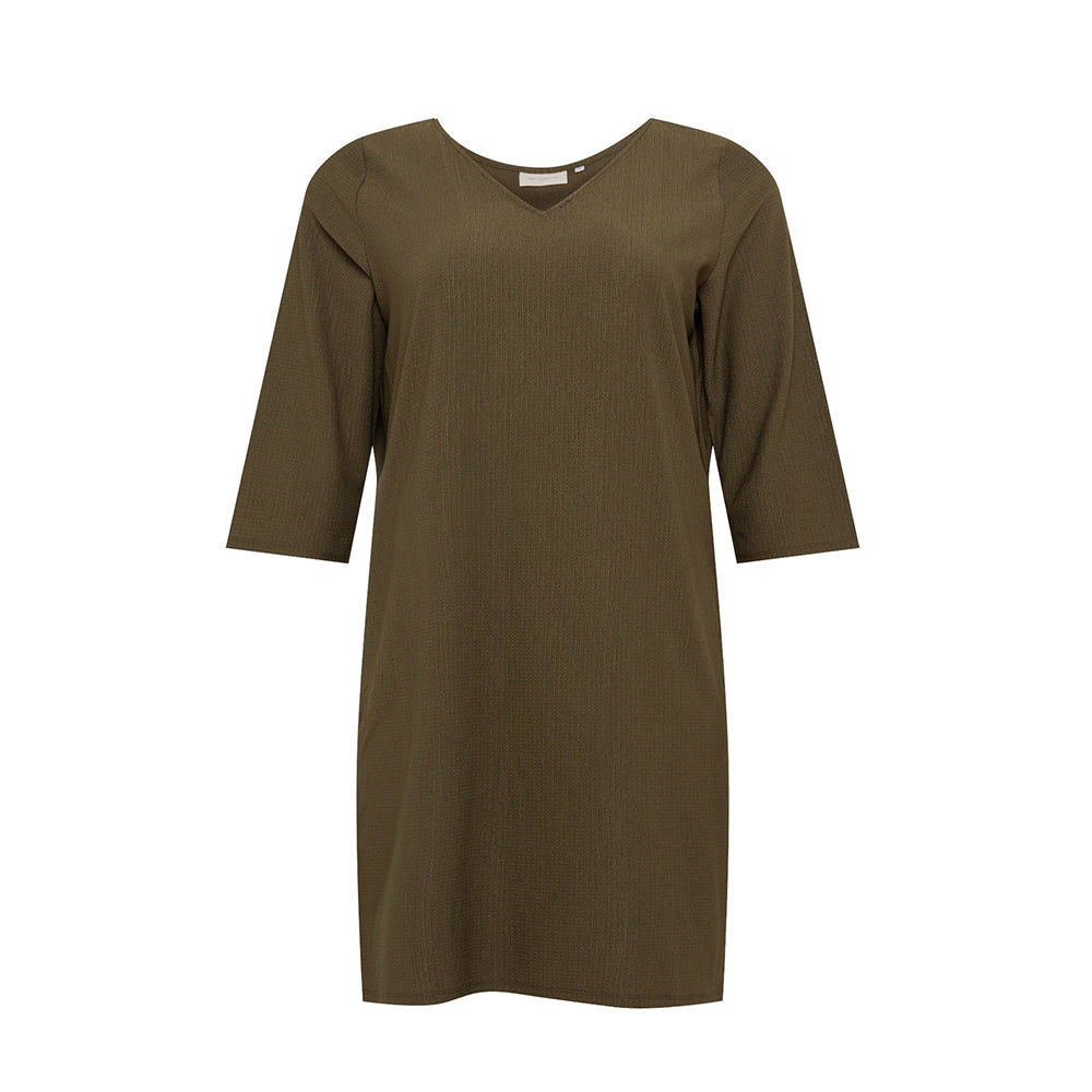 Image for Women's Plain Solid Dress,Olive