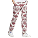 Image for Women's Printed Pant,White/Burgundy