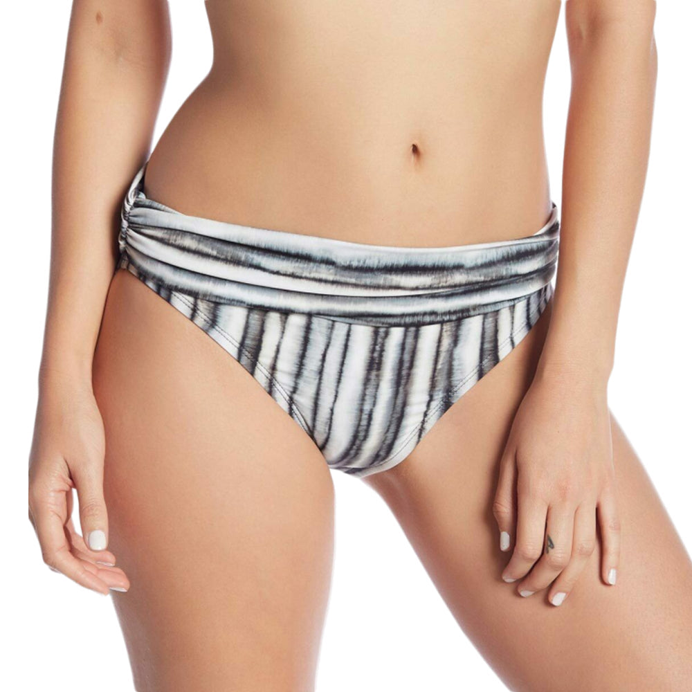 Image for Women's Striped Bikini Bottom,Grey