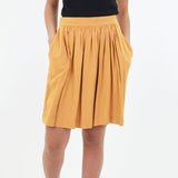 Image for Women's Embroidered Ruffle Skirt,Mustard