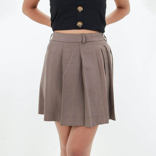 Image for Women's Flare Plain Skirt,Greige