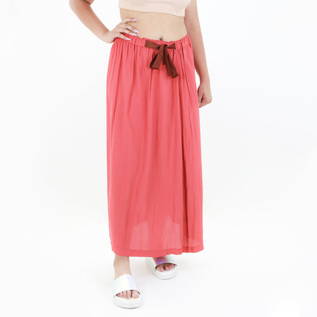 Image for Women's Plain Long Skirt,Dark Coral