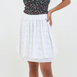 Image for Women's Embroidered Ruffle Skirt,White