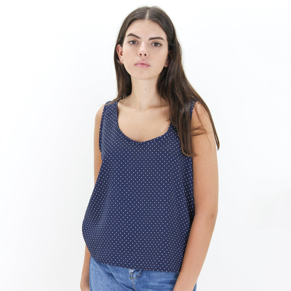 Polka dot cheap satin top