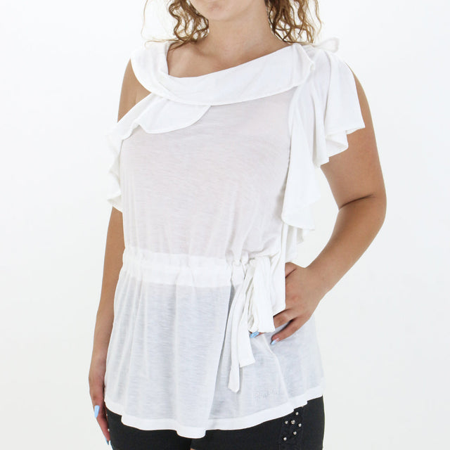 Image for Women's Tie-Waist Casual Top,White