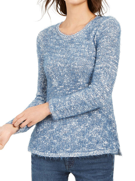 Image for Women's Eyelash knit Sweater,Blue