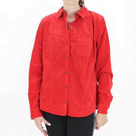 Image for Women's Plain Sweaters Shirt,Red