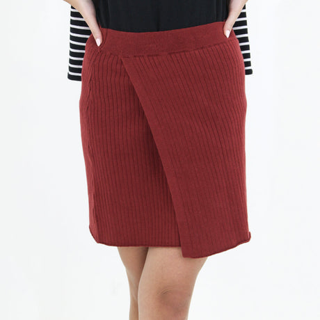 Image for Women's Ribbed Skirt,Brick