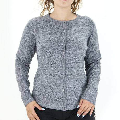 Image for Women's Button-Down Cardigan Sweater,Grey