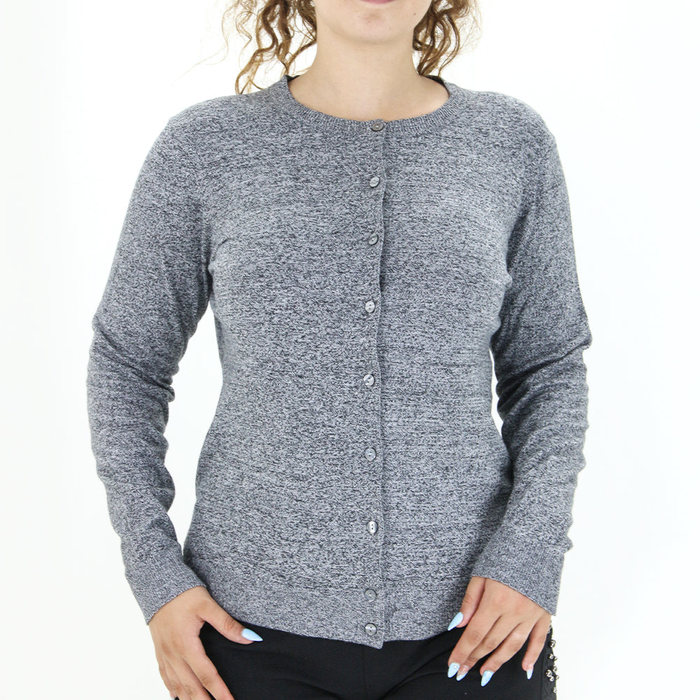 Image for Women's Button-Down Cardigan Sweater,Grey