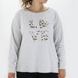 Image for Women's Cotton Graphic Sweater,Light Grey