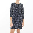 Image for Women's Printed A-Line Dress,Black