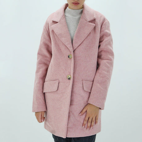 Image for Women's Notched-Collar Coat,Pink