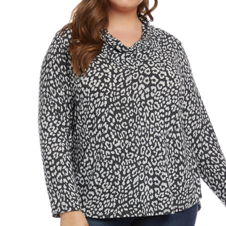 Image for Women's Printed Sweater,Grey