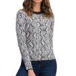 Image for Women's Lindey Printed Open Back Sweater,Grey
