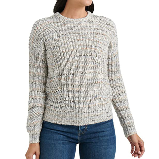 Image for Women's Marled-Knit Crewneck Sweater,Grey