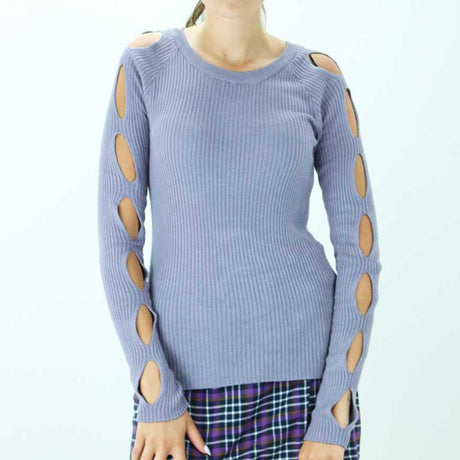 Image for Women's Ribbed Sweater,Light Purple