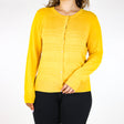 Image for Women's Textured Cardigan Sweater,Mustard