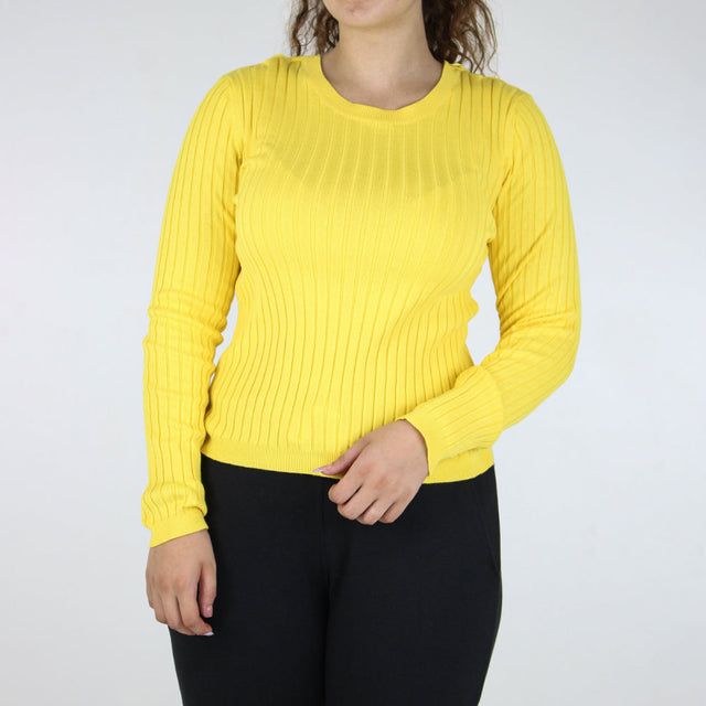 Image for Women's Back Lace Up Sweater,Yellow