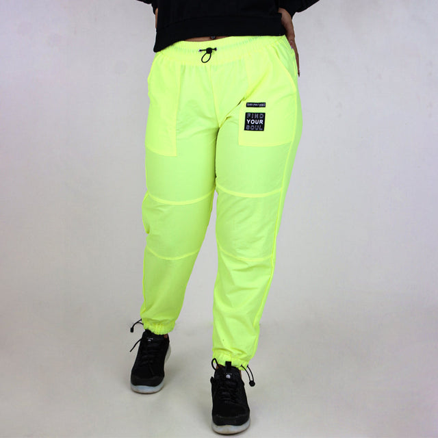 Image for Women's Elastic Waistband Plain Pant,Neon Green