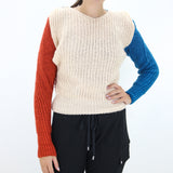 Image for Women's Cable-Knit Hood-Neck Swater,Multi