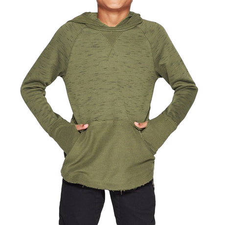 Image for Kids Boy Long Sleeve Heathered Sweater,Olive