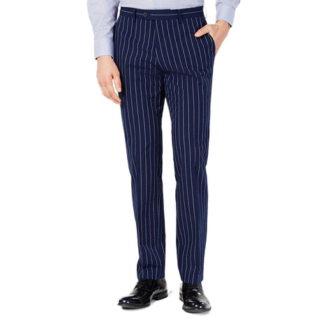 Image for Men's Slim-Fit Pinstriped Chain Pant,Navy