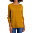 Image for Women's Seam Front Tunic Sweater,Mustard