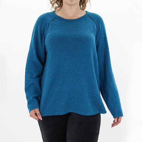 Image for Women's Curved-Hem Sweater,Blue