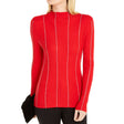 Image for Women's Embellished-Stripe Sweater,Red