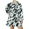 Image for Women's Printed Ruffle Dress,Off White