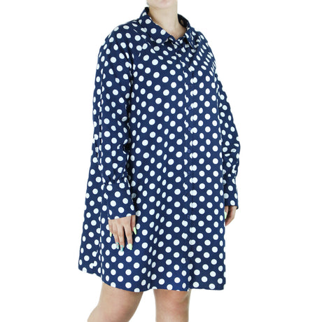 Image for Women's Buttoned Casual Dress,Navy