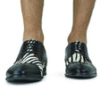 Image for Men's Zebra Print Shoes,Black/White