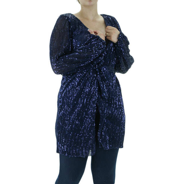 Image for Women's Sequin Cardigan,Navy