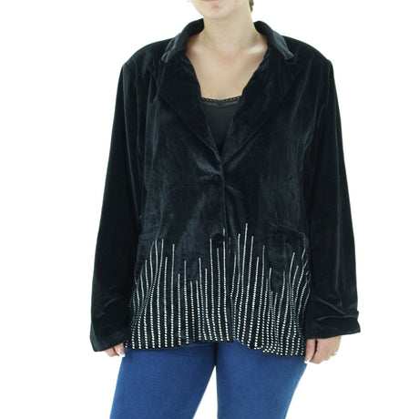 Image for Women's Embellished Blazer,Black