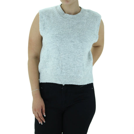 Image for Women's Plain Solid Sweaters,Grey
