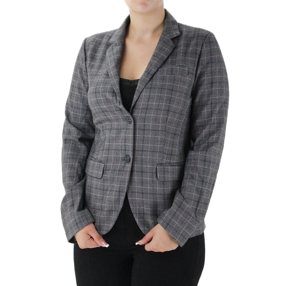 Image for Women's Striped Blazer,Grey