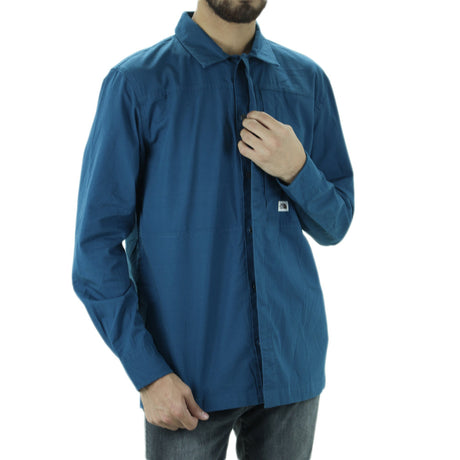 Image for Men's Long Sleeve Casual Shirt,Petrol